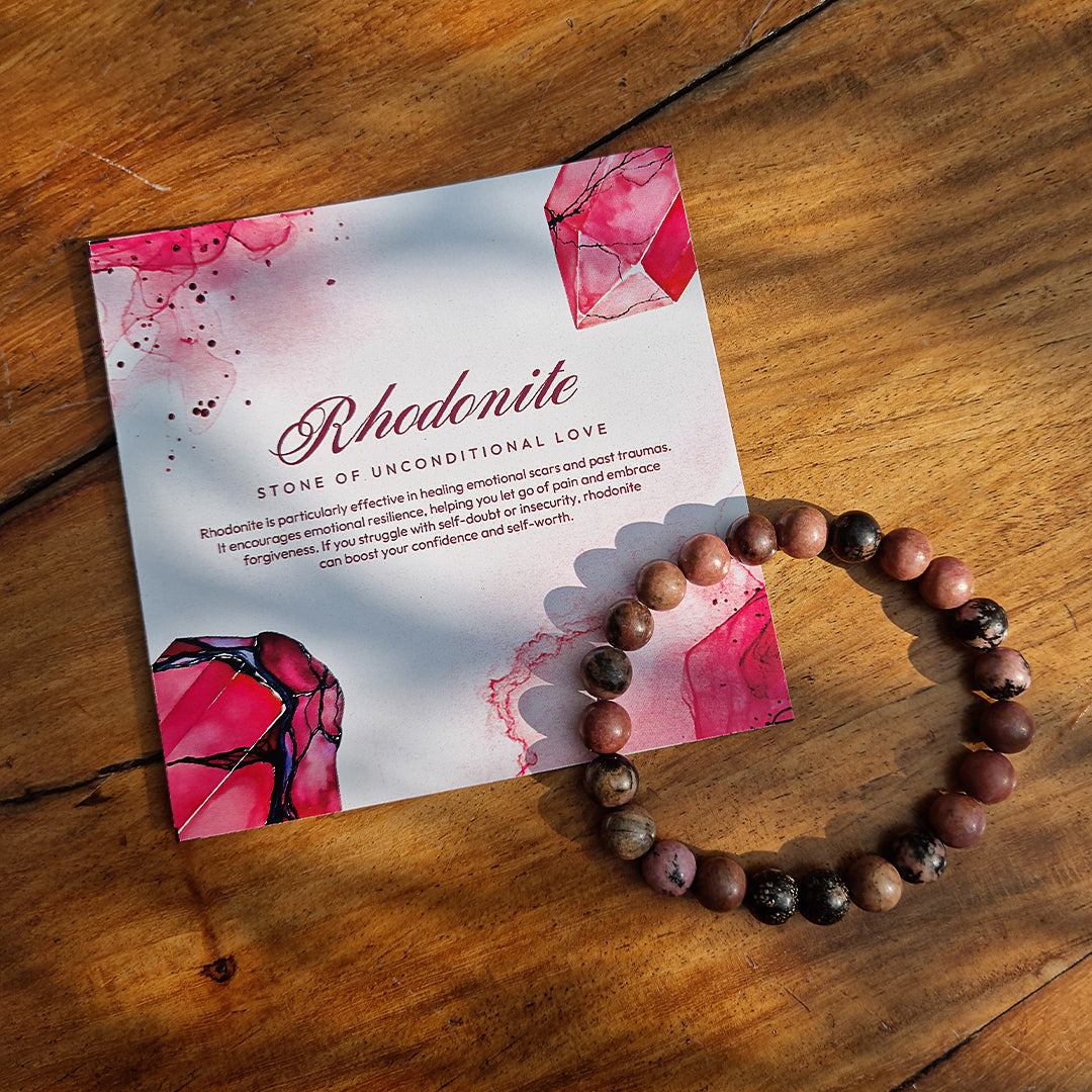 Rhodonite Crystal Bracelet