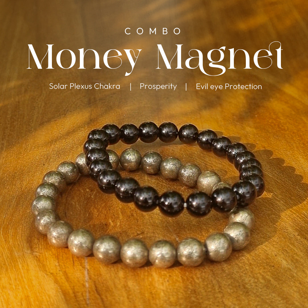 Money Magnet Combo Pyrite & Black Tourmaline Crystal Bracelet