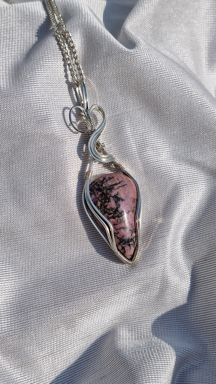 Amorous Rhodonite pendant